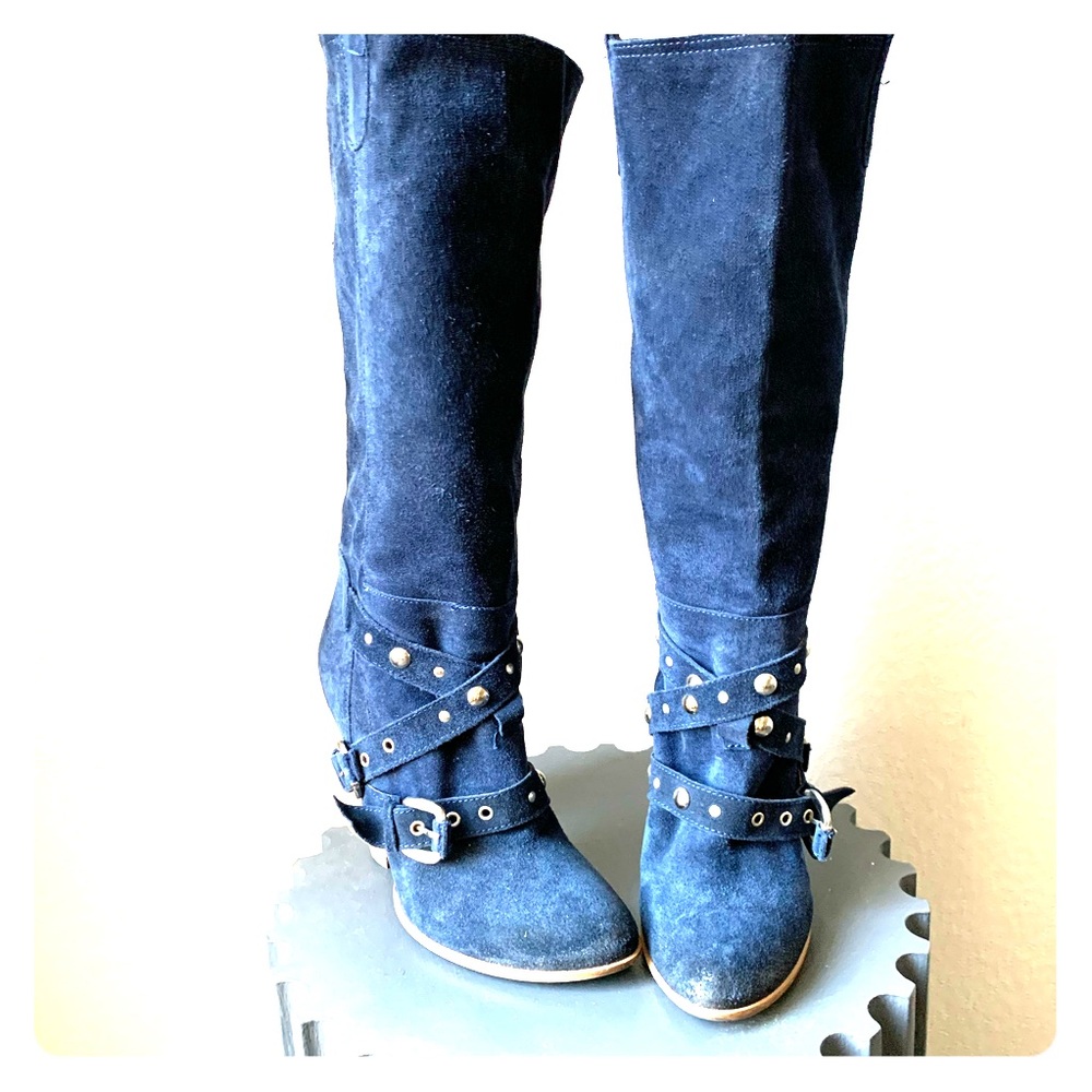 $78🔥Navy suede boots size 39 or 8.5 US